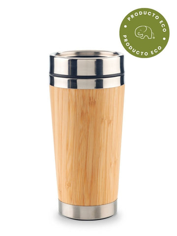 • Mug Metálico con Bamboo Natural