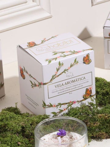 Vela de Verbena con Pétalos de Flores