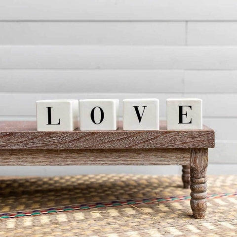 Set of 4 Ceramic Monogram Planters