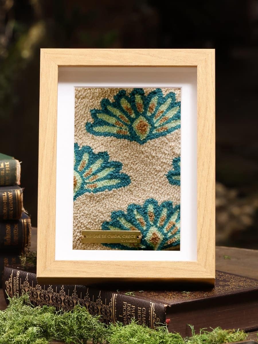 Punch Needle Bird Fiber Art | Wayuu Textile Wall Decor | Framed Colombian Art | Barbudito Bird Wall Hanging | Gift for Bird Lover