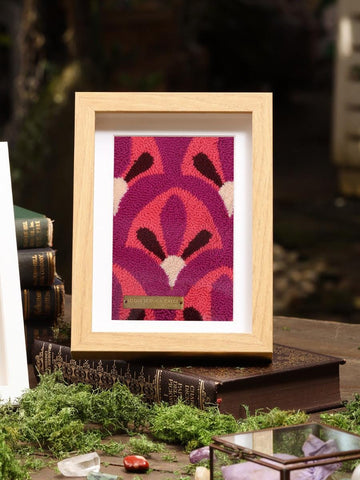Punch Needle Bird Fiber Art | Wayuu Textile Wall Decor | Framed Colombian Art | Copetona Bird Wall Hanging | Gift for Bird Lover