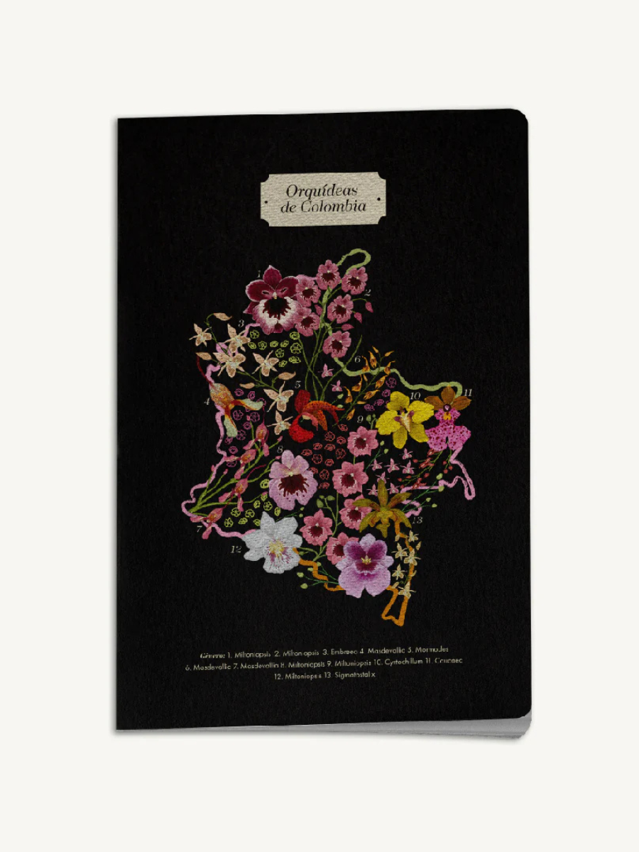 Cuaderno Orquídeas De Colombia Negro