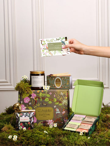 Kit Alma Libre Mamá con vela aromática, jabones botánicos, té Valle Mágico y tarjeta con semillas — regalo Día de la Madre