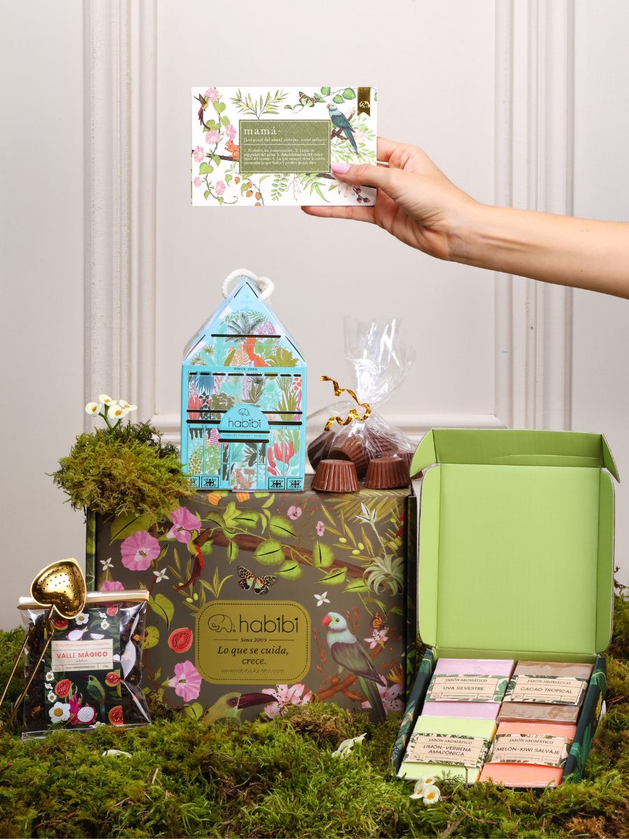 Kit Soft Life Mamá con casita de trufas, jabones botánicos, té Valle Mágico y tarjeta con semillas — regalo Día de la Madre