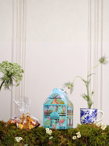 Kit Tea Time con pocillo artesanal Florelba de El Carmen de Viboral e infusiones de frutas deshidratadas — regalo artesanal Habibi