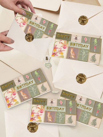 Set x5 Tarjetas de Regalo Cumpleaños con Semillas
