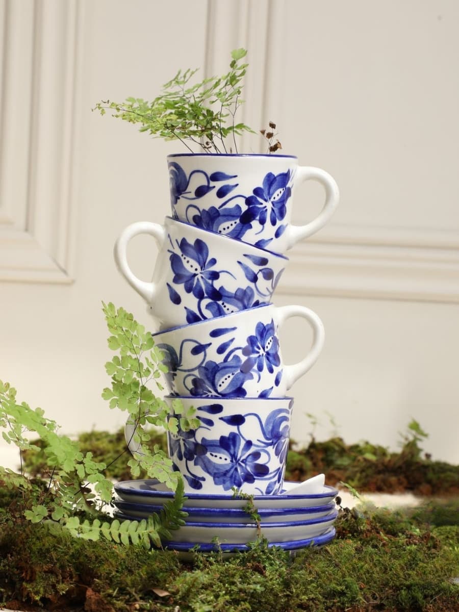 • Set de Café Azul x 8 Piezas