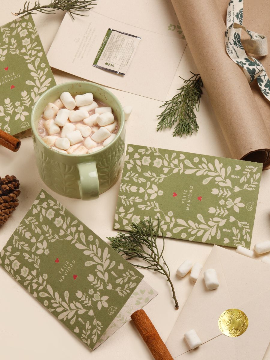 Tarjeta de Regalo de Navidad con Semillas