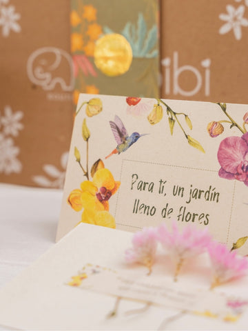 Tarjeta de Regalo Jardin de Flores con Semillas