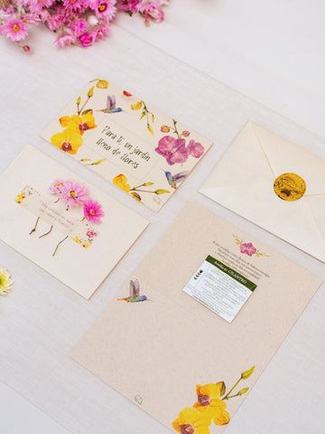 Tarjeta de Regalo Jardin de Flores con Semillas
