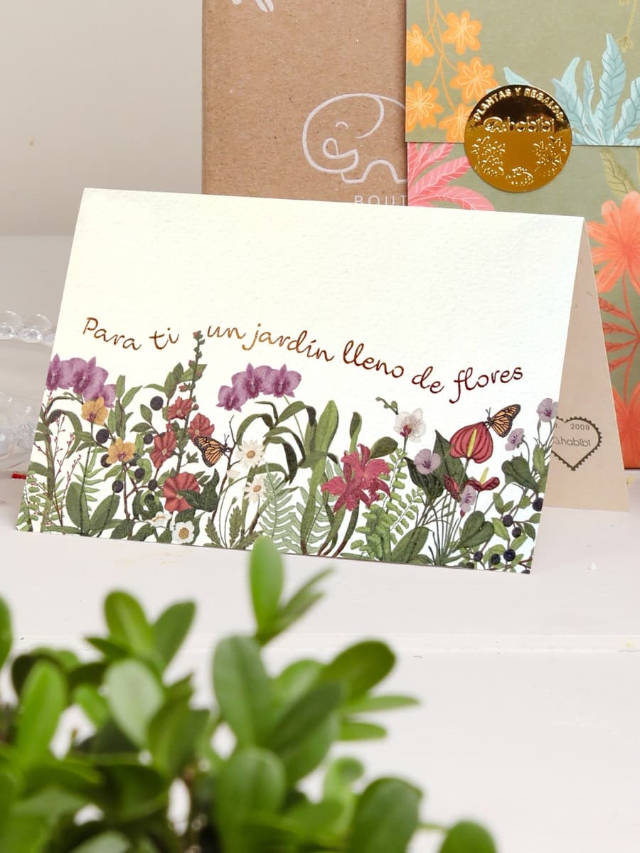 • Tarjeta de Regalo Jardin de Flores con Semillas